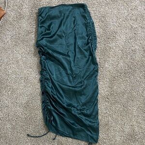 Urban Outfitters Emerald Satin Skirt